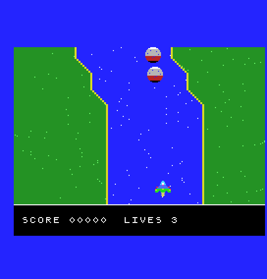 Half a second later: the banks have moved down, the ship is further right, the panel unchanged