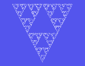 Triangle Power growing a Sierpinski triangle