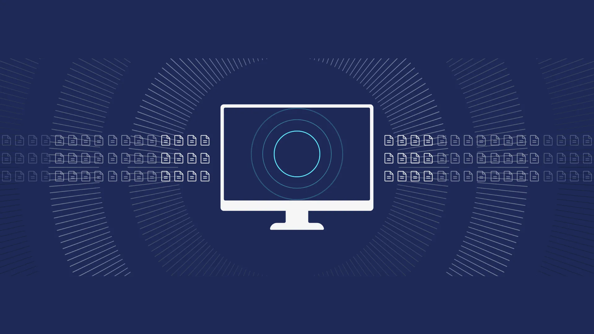 Illustration of an R&D technology forecasting platform scanning and filtering patent documents.