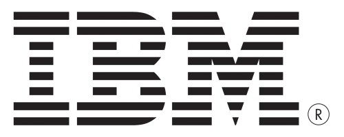 IBM logo with horizontal stripes forming the letters IBM in black.