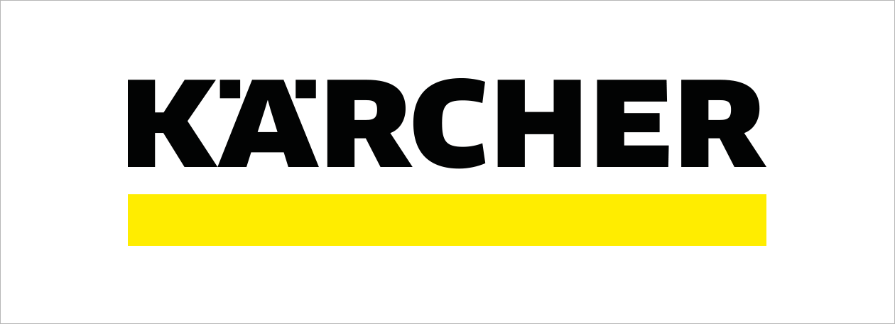 Kärcher brand name in bold black letters with a yellow bar underneath on a white background.