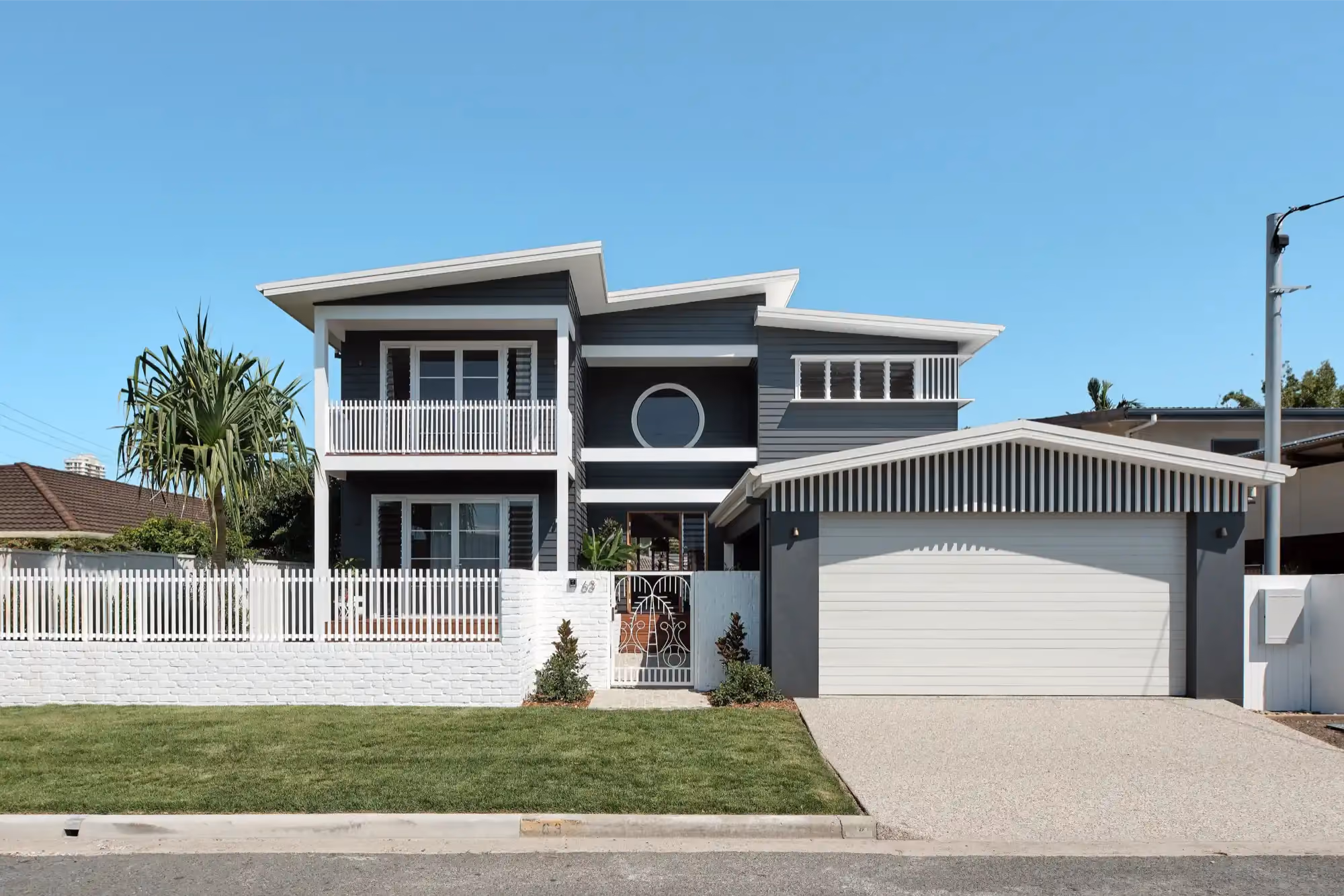 The Black Pearl, a custom new-build home designed by BCG Building Design in Burleigh Waters, Gold Coast.