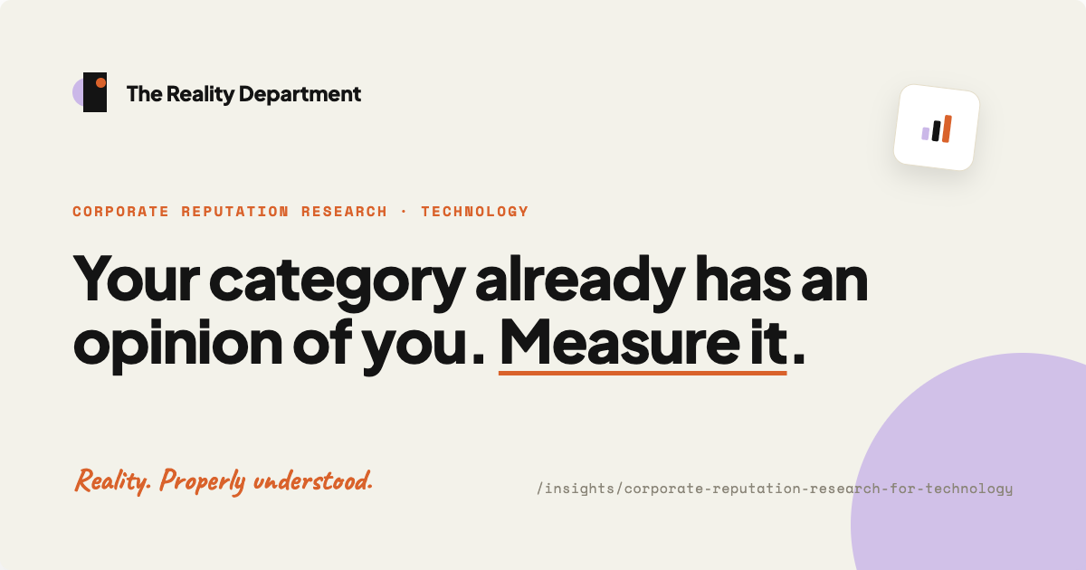 Corporate Reputation Research for Technology Brands