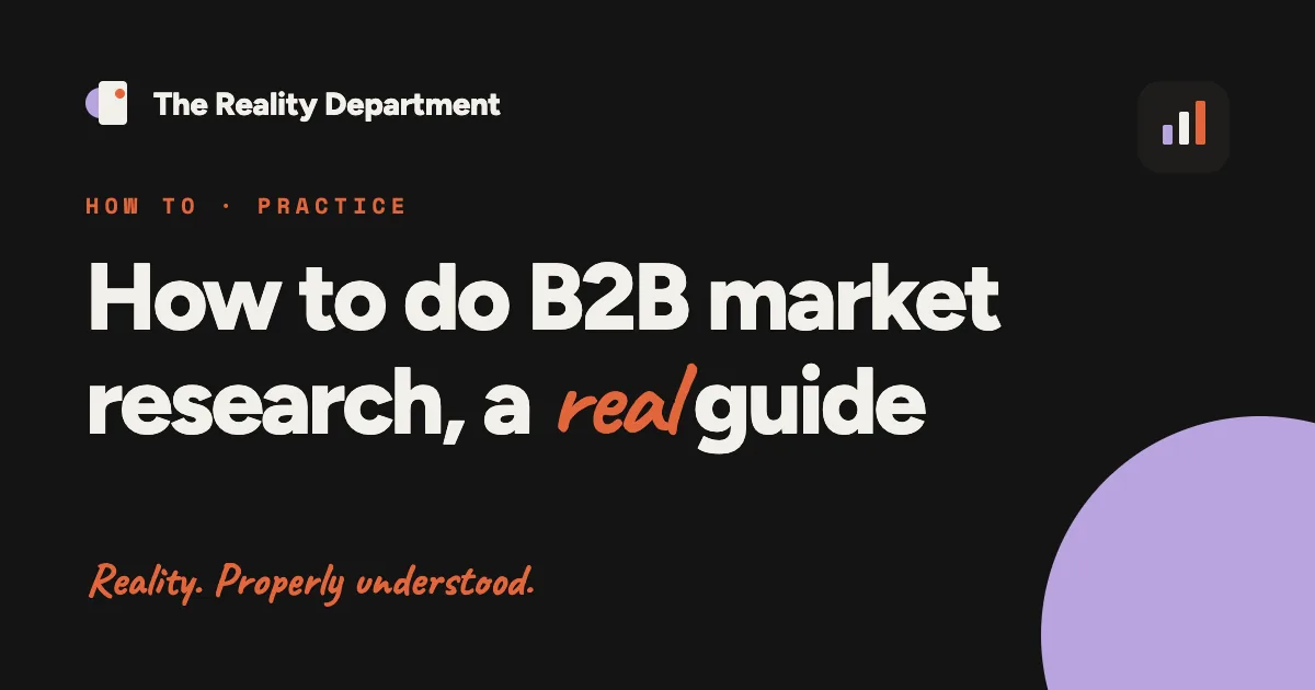 Title card: How to do B2B market research