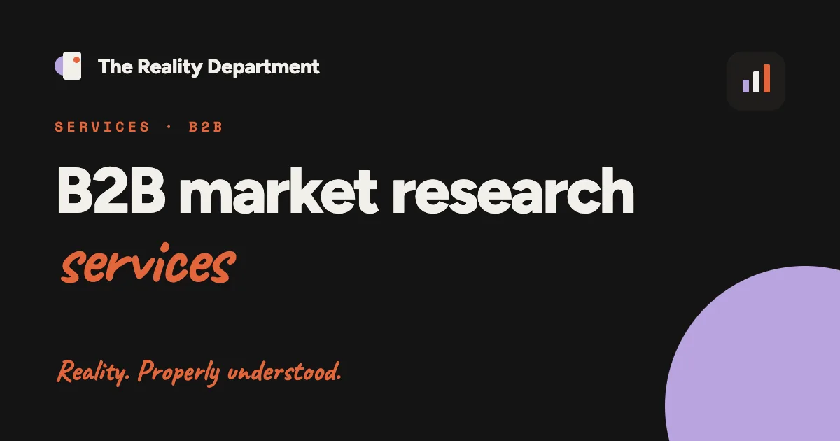 Title card: B2B market research services