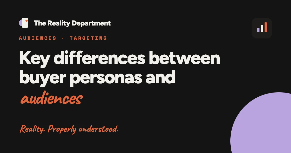 Title card: Key differences between buyer personas and audiences