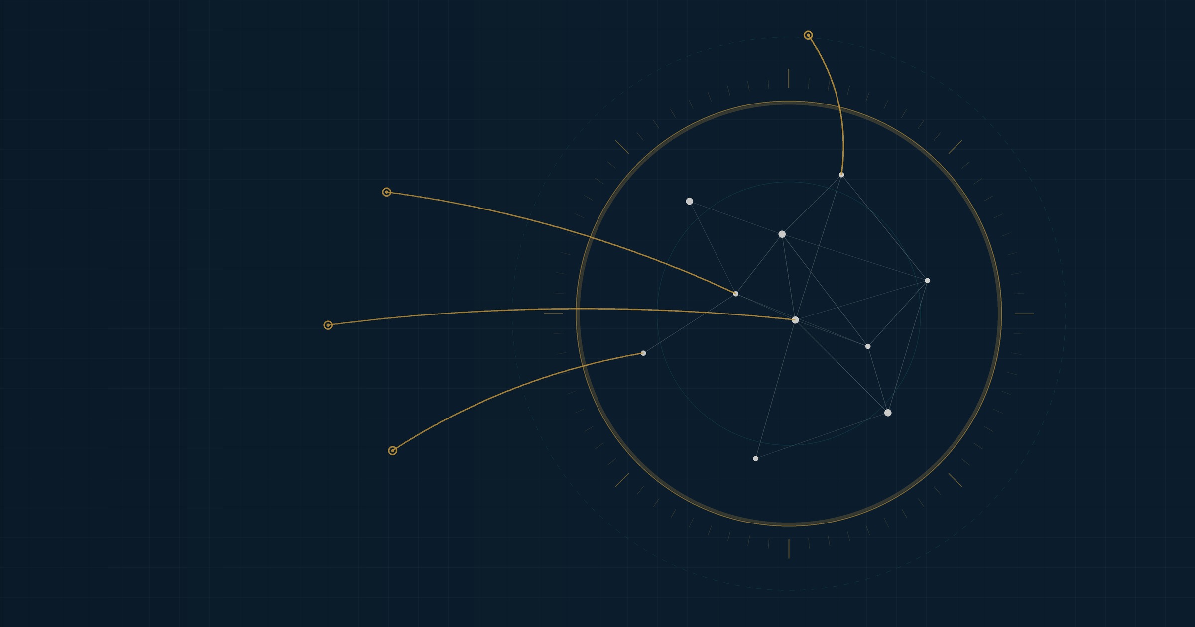 Abstract line drawing of a bounded territory with data flows crossing outward across its perimeter