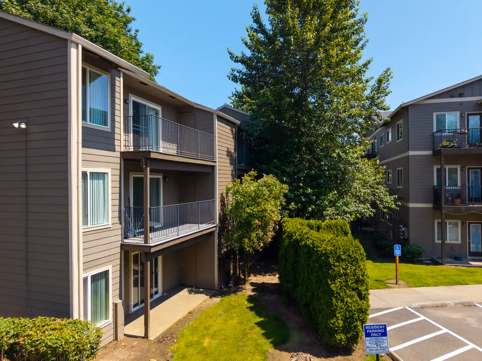 Exterior of apartments