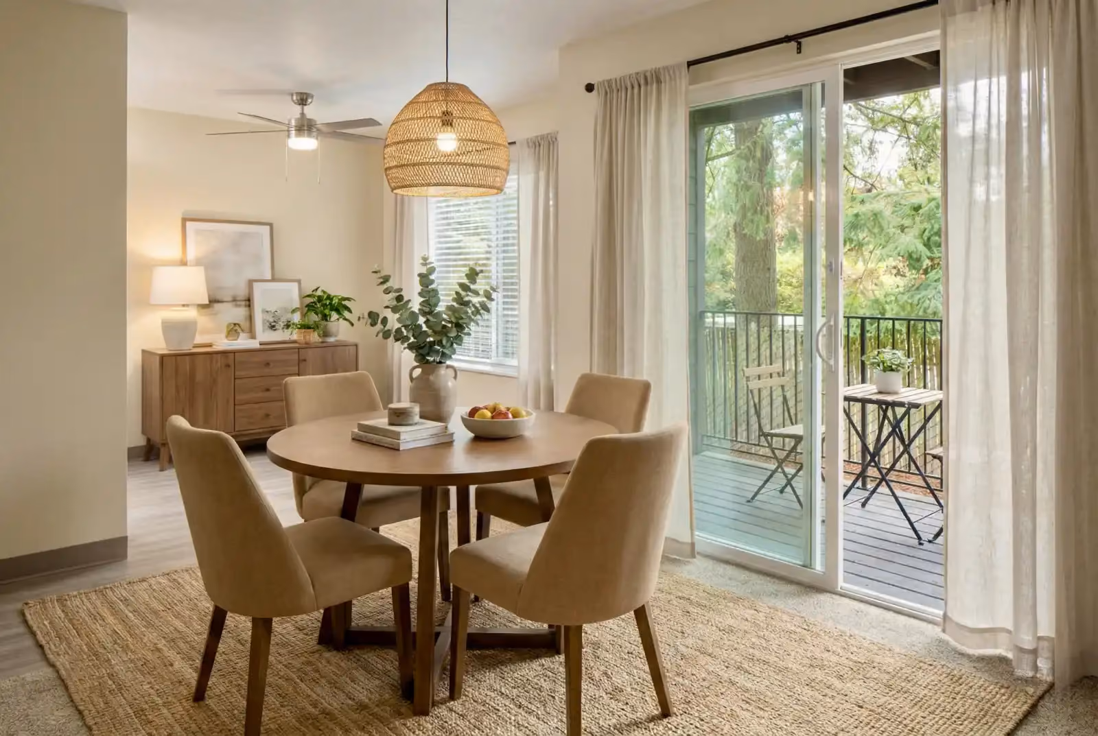 Furnished dining room