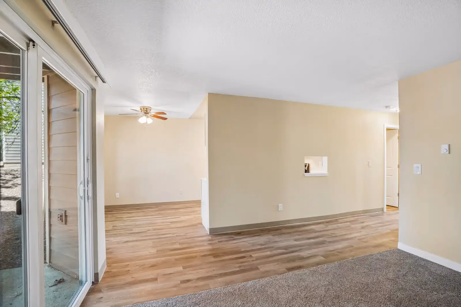 Layout of living room and dining room