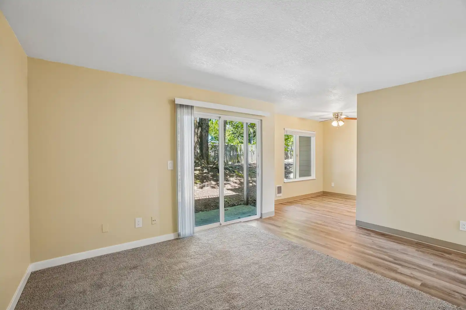 Layout of living room and dining room