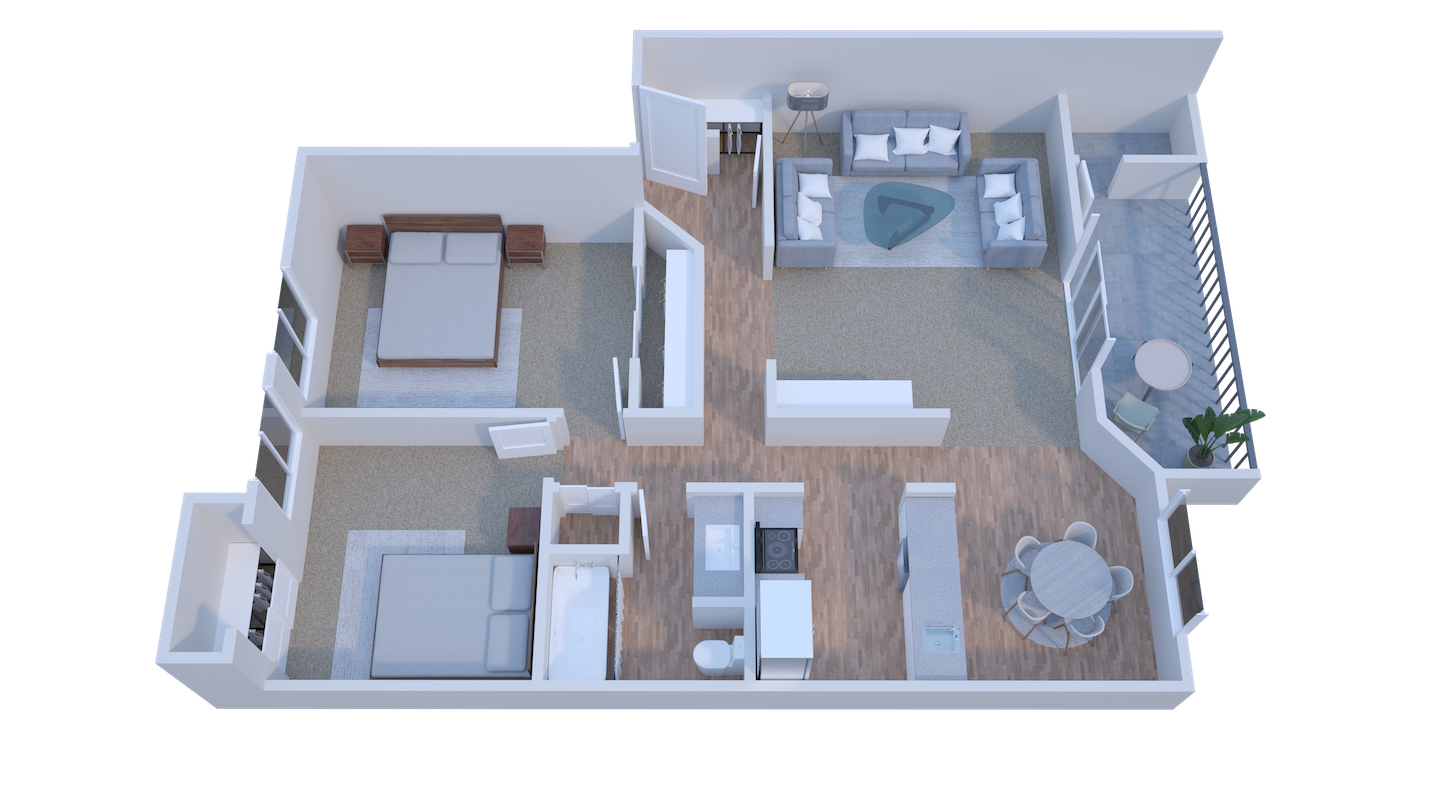 2x1 floor plan