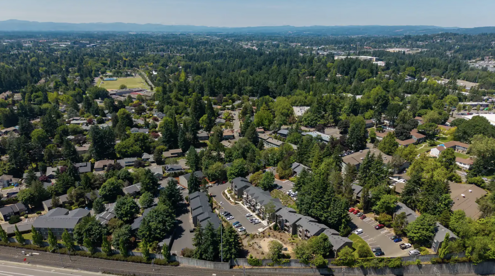 Aerial view of property