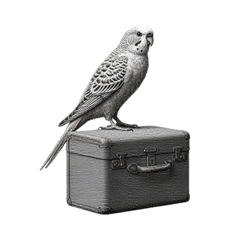 Illustration of a bird carrying a bag