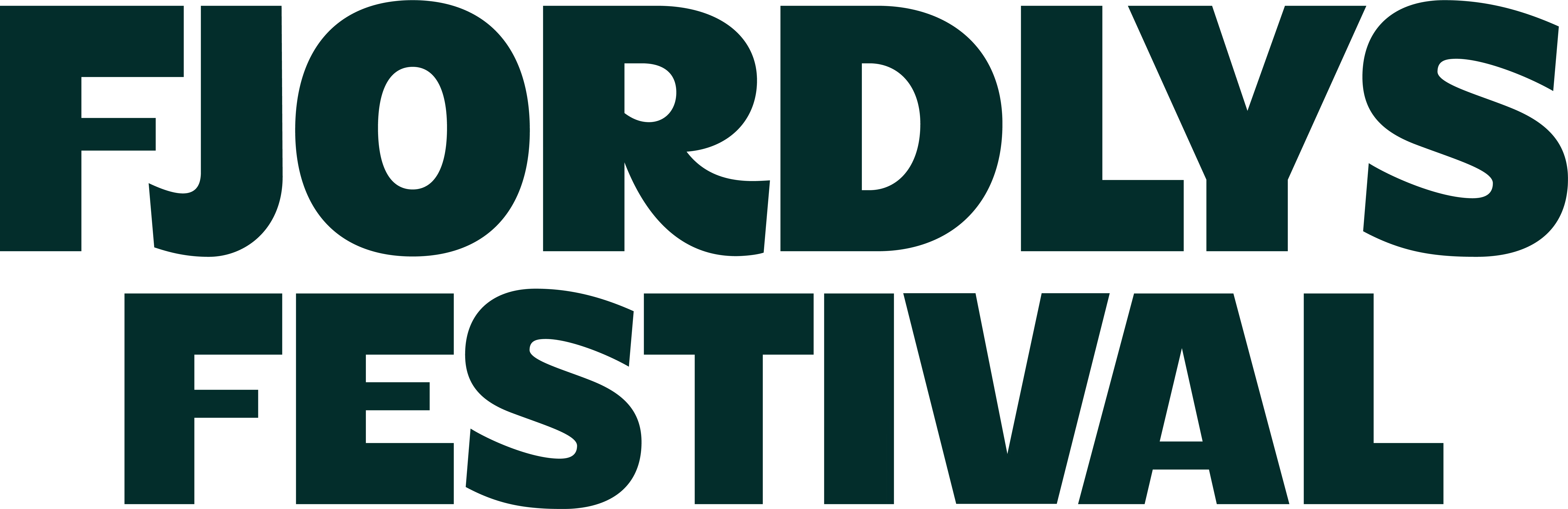 Fjordlys Festivals logo i mørkegrøn