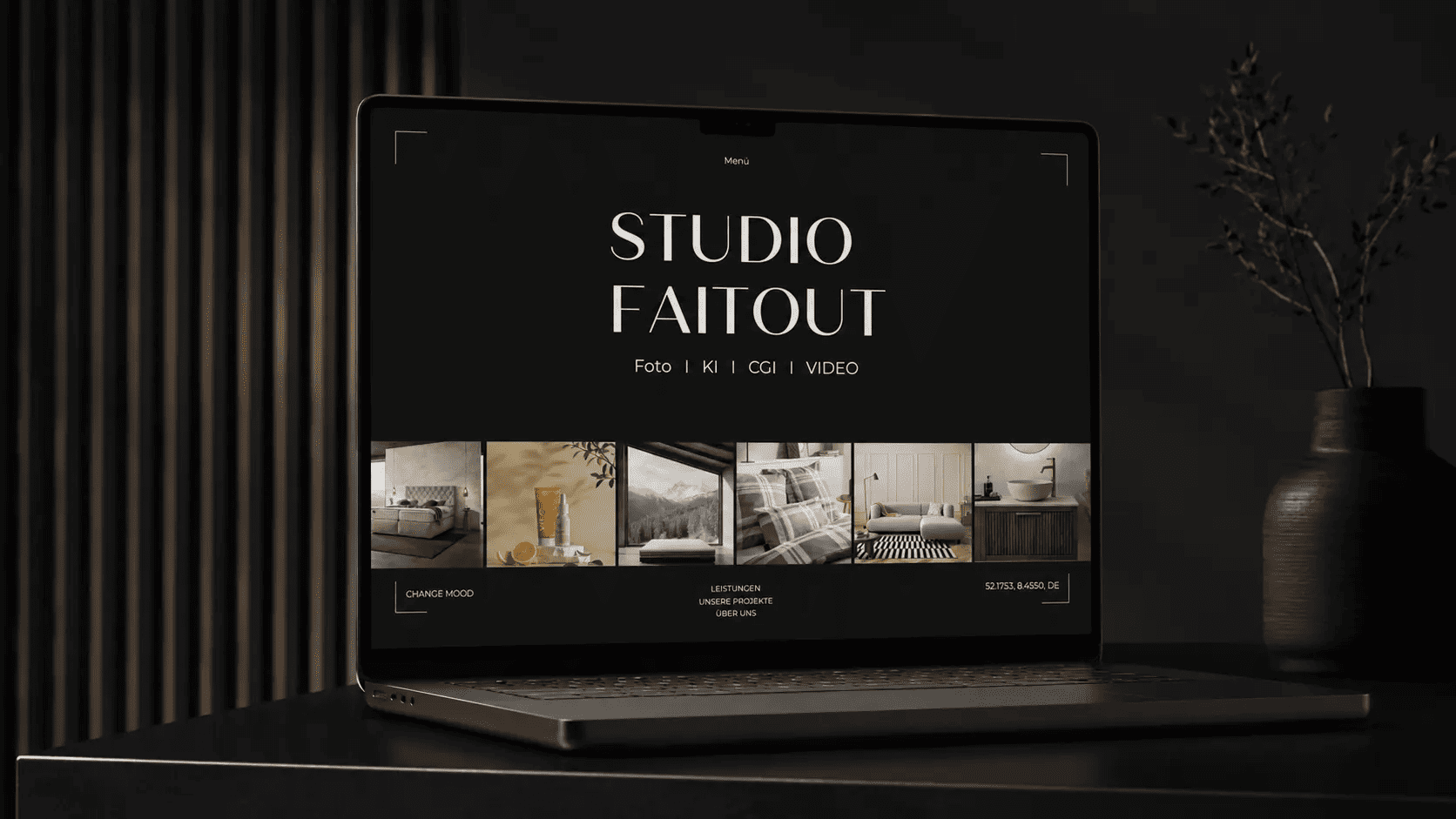 Studio Faitout High-End Webdesign mit dunkler Luxury-Ästhetik