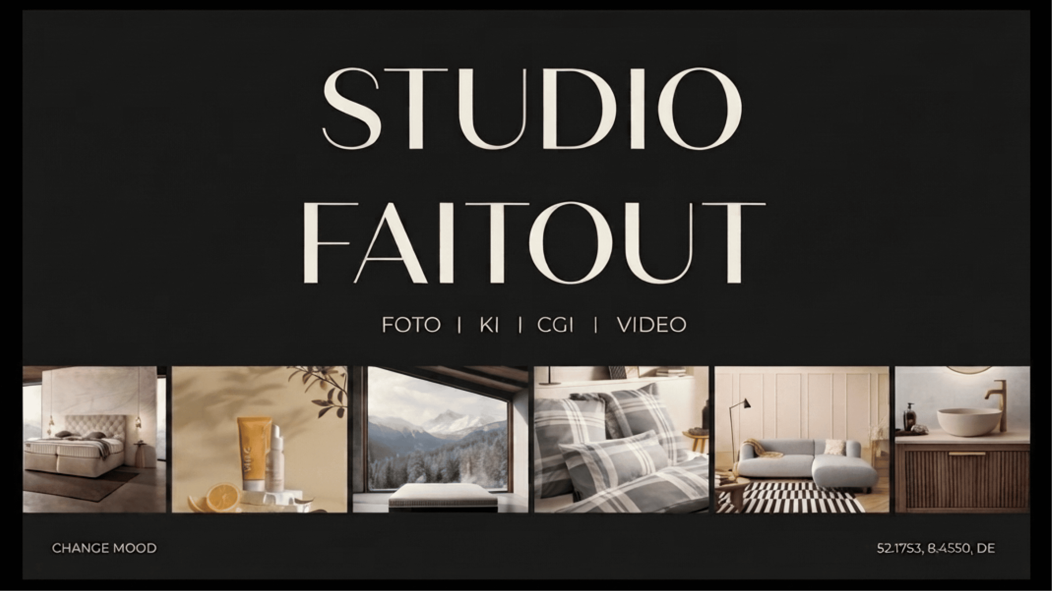 Studio Faitout Website Detailansicht mit visuellen Projekten