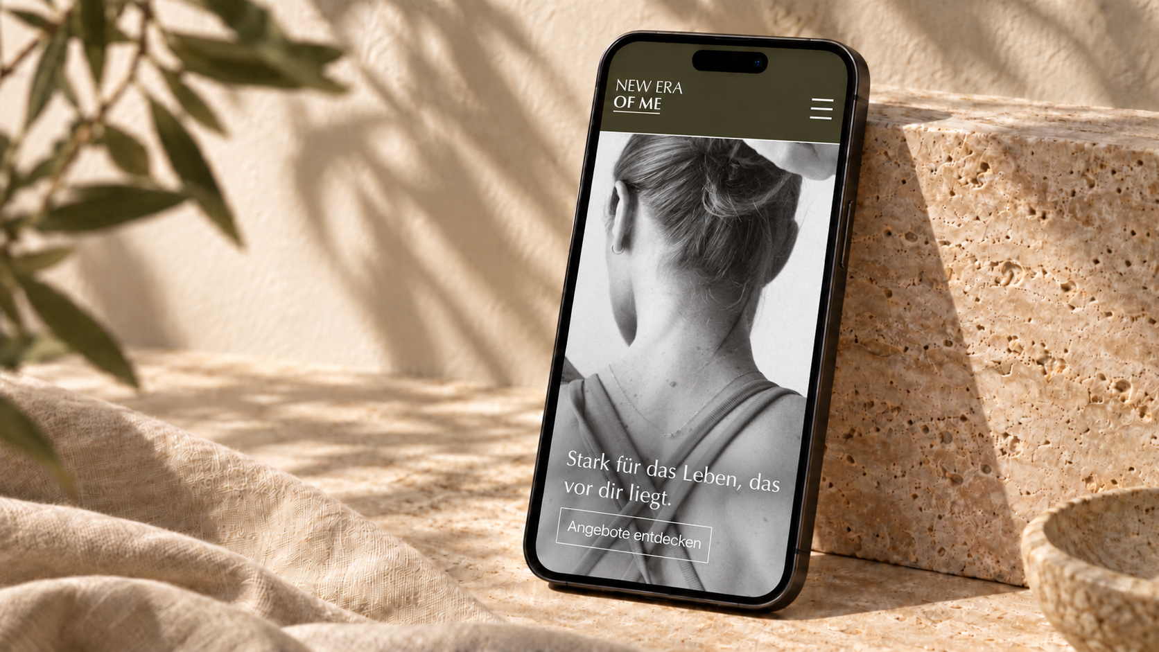 New Era of Me im Smartphone-Mockup