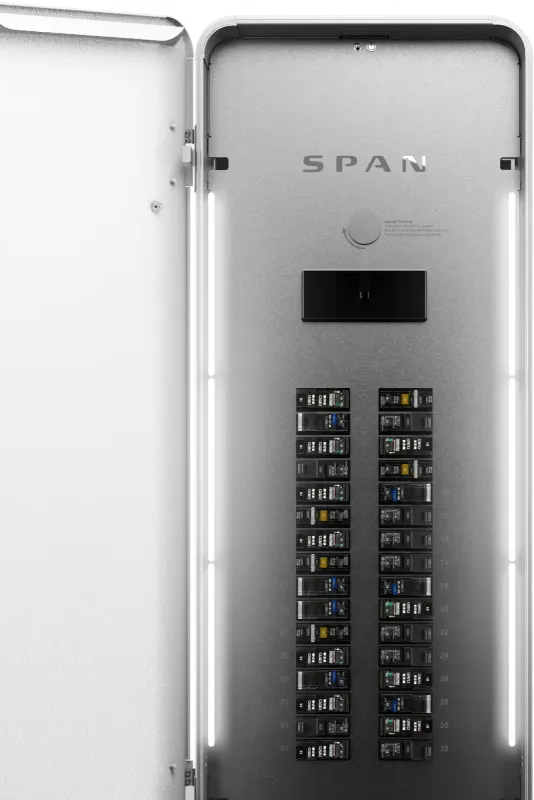 An electrical panel.