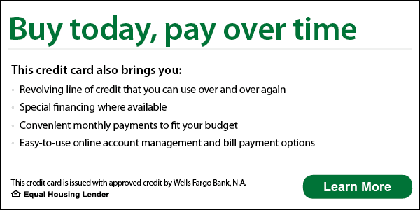 An image talking about the Wells Fargo credit card.