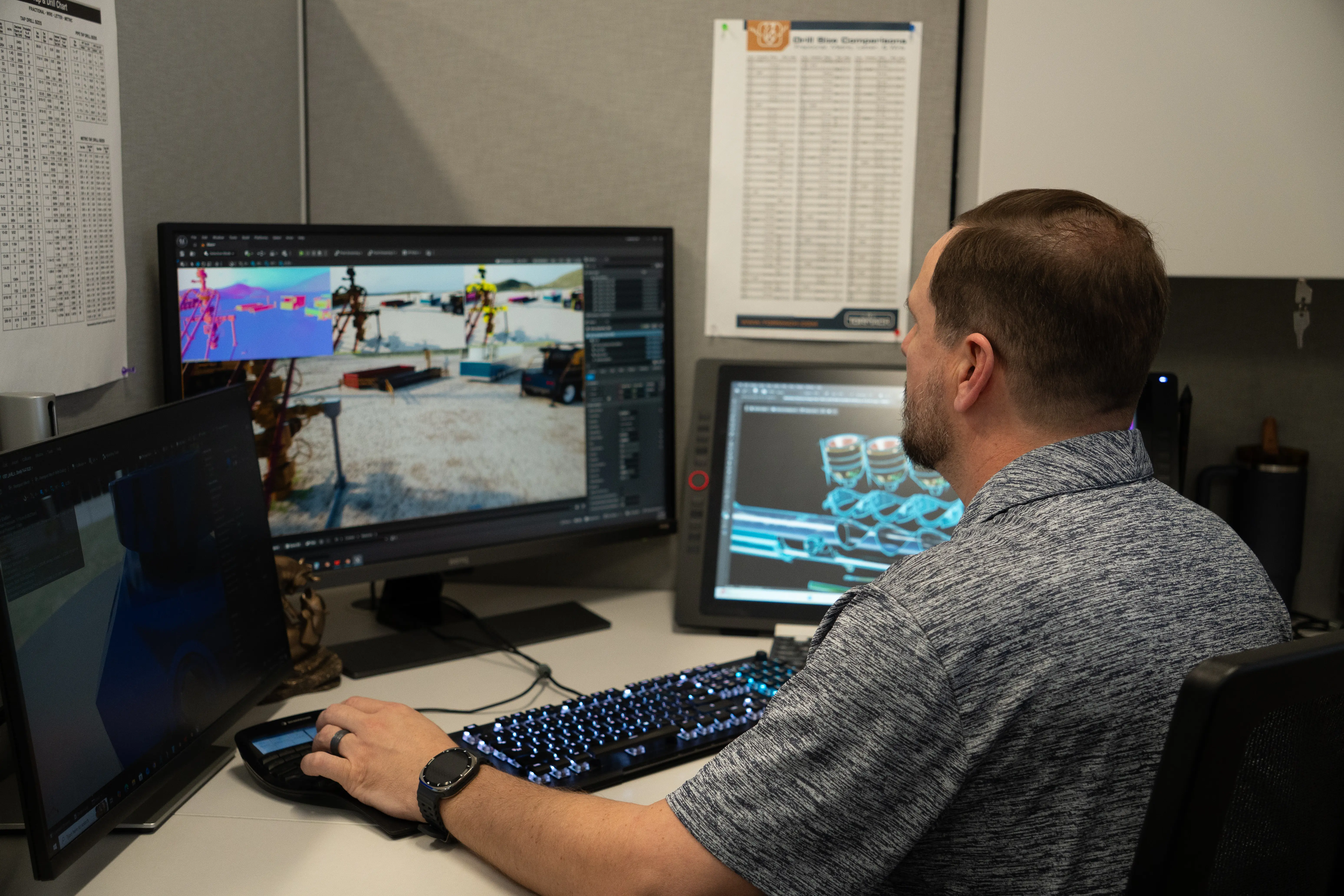 GR wireline monitoring operations in the field