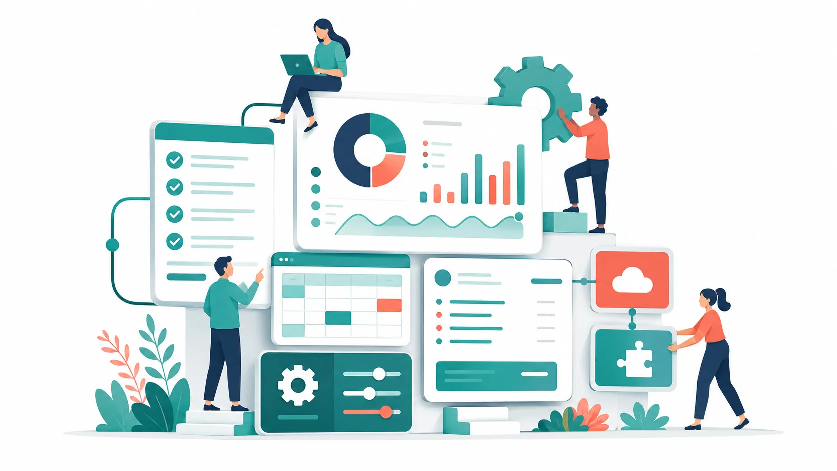 Illustration of QuickBooks consulting and setup
