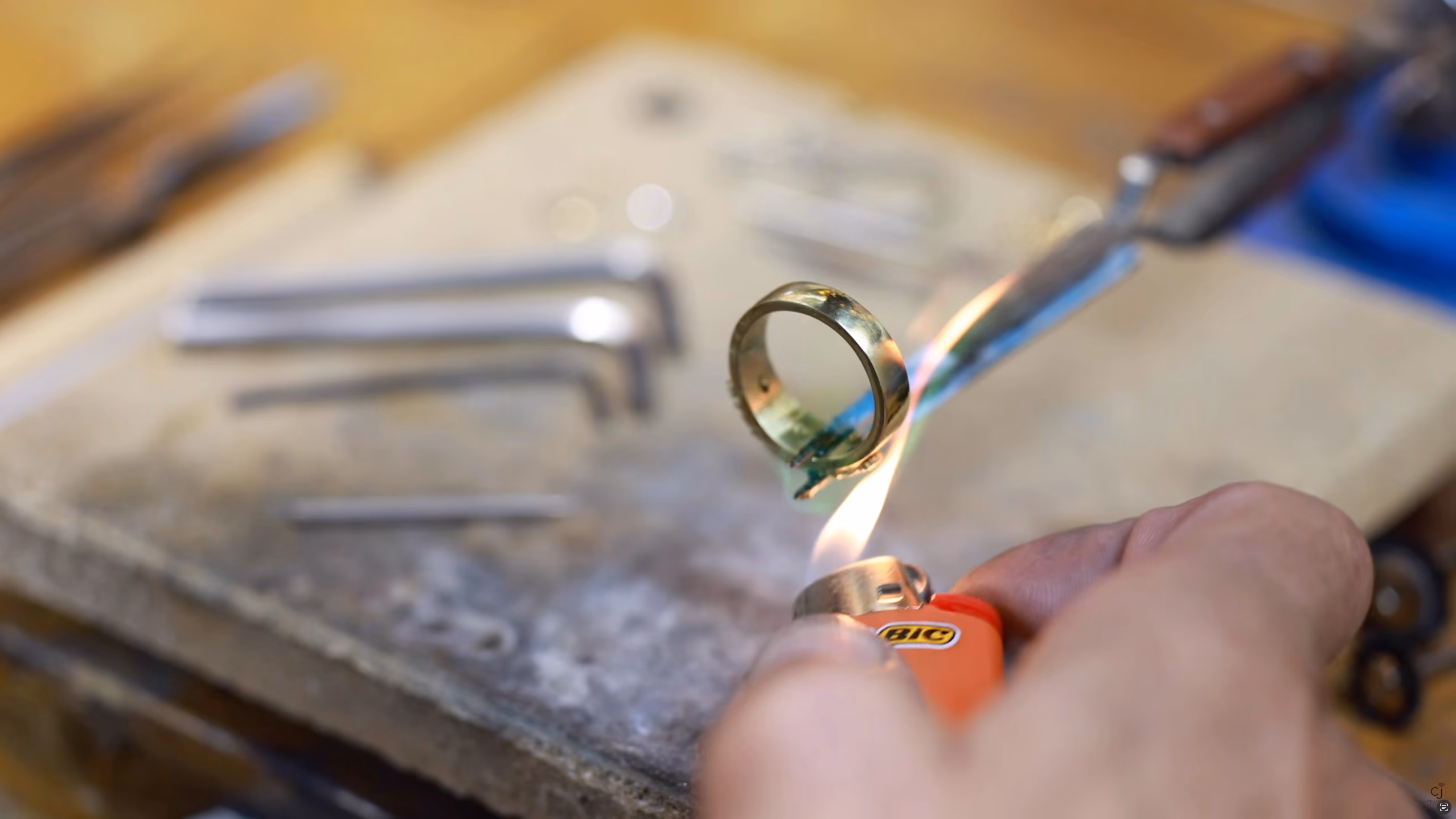 Reference photo being translated into a custom ring at Chalmers Jewelers