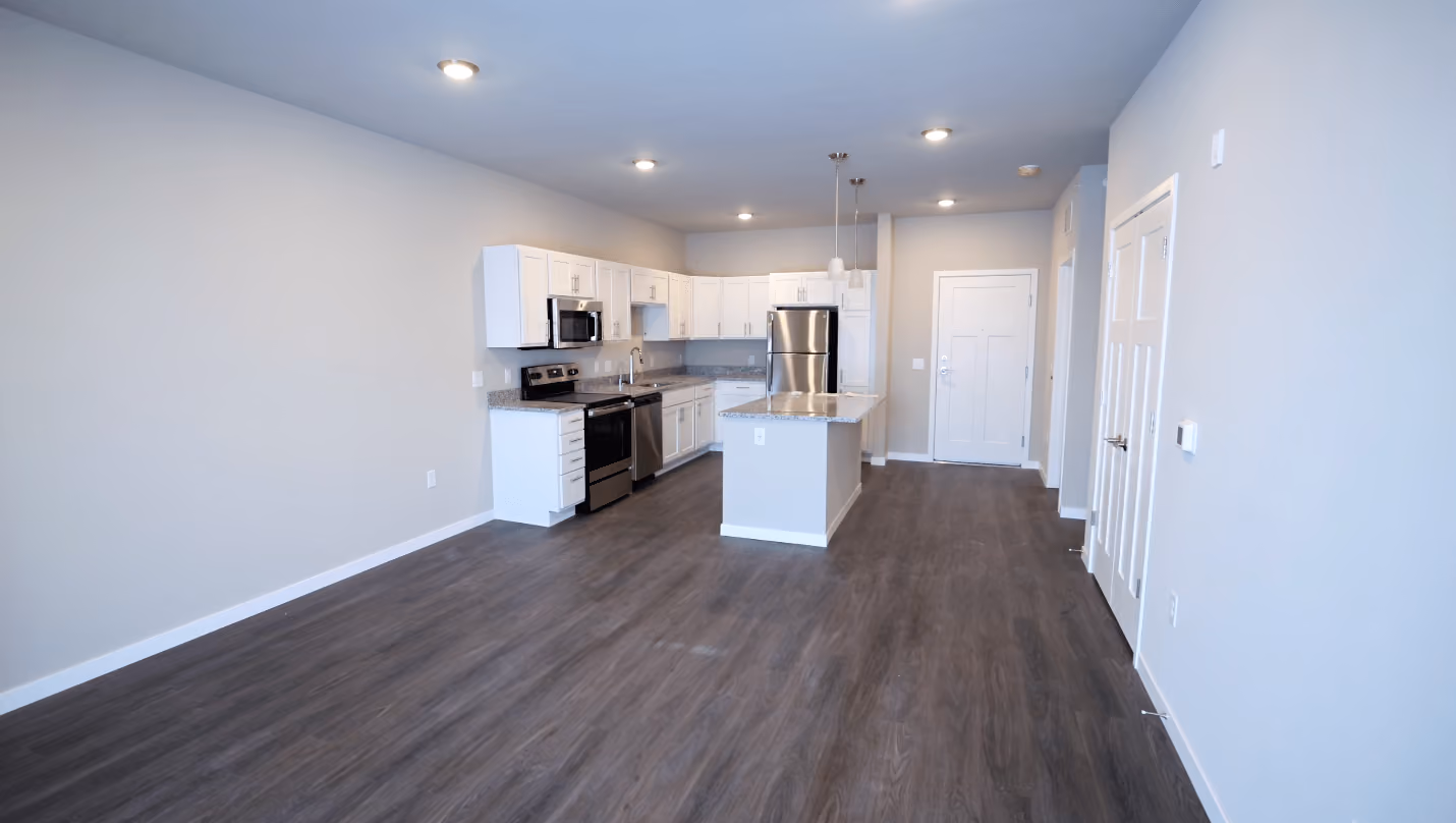 A Covered Bridge Apartments unit featured in the virtual tour film