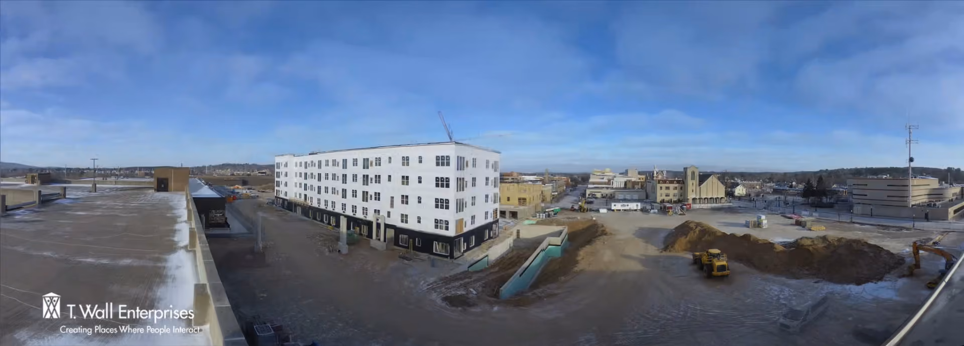 An early stage of the Foundry On 3rd build in Wausau, Wisconsin
