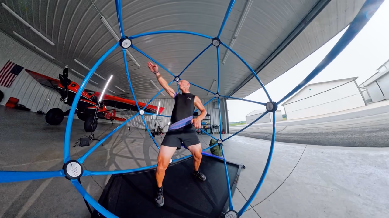 FPV drone coverage of The Maverick Gym training system
