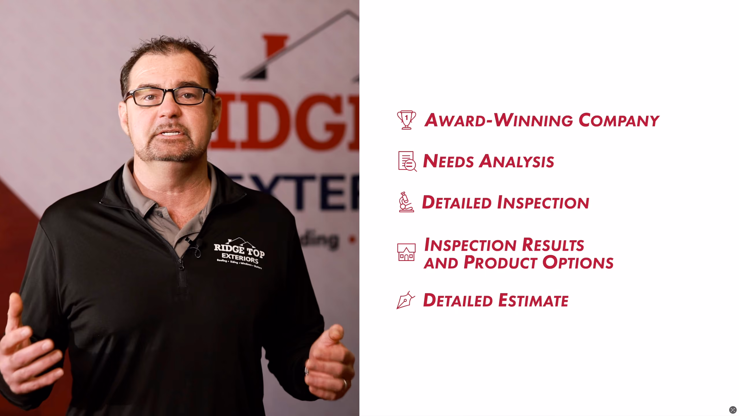 Jobsite footage cut into the Ridge Top estimate process video