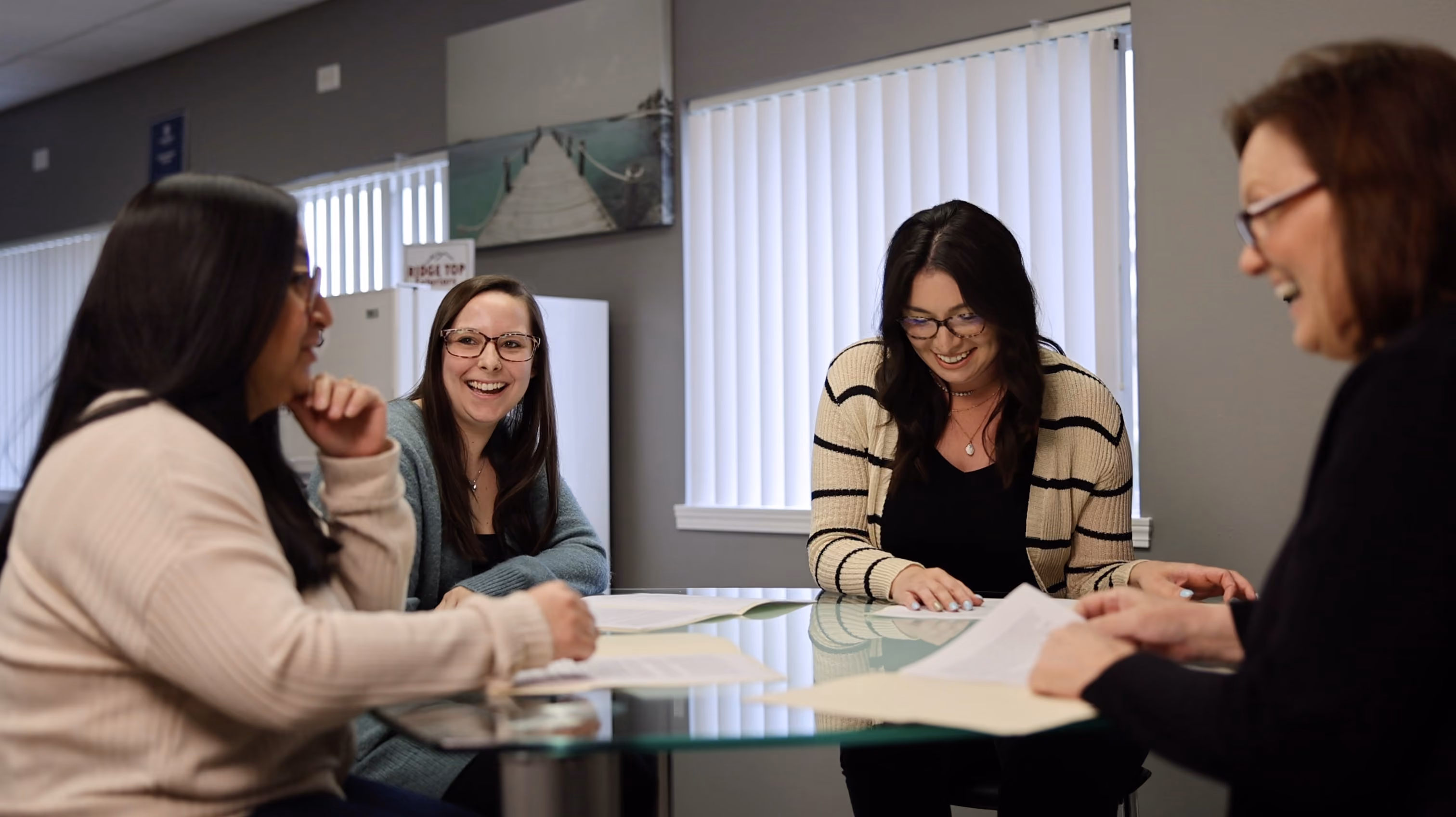 A Ridge Top customer telling their story on camera