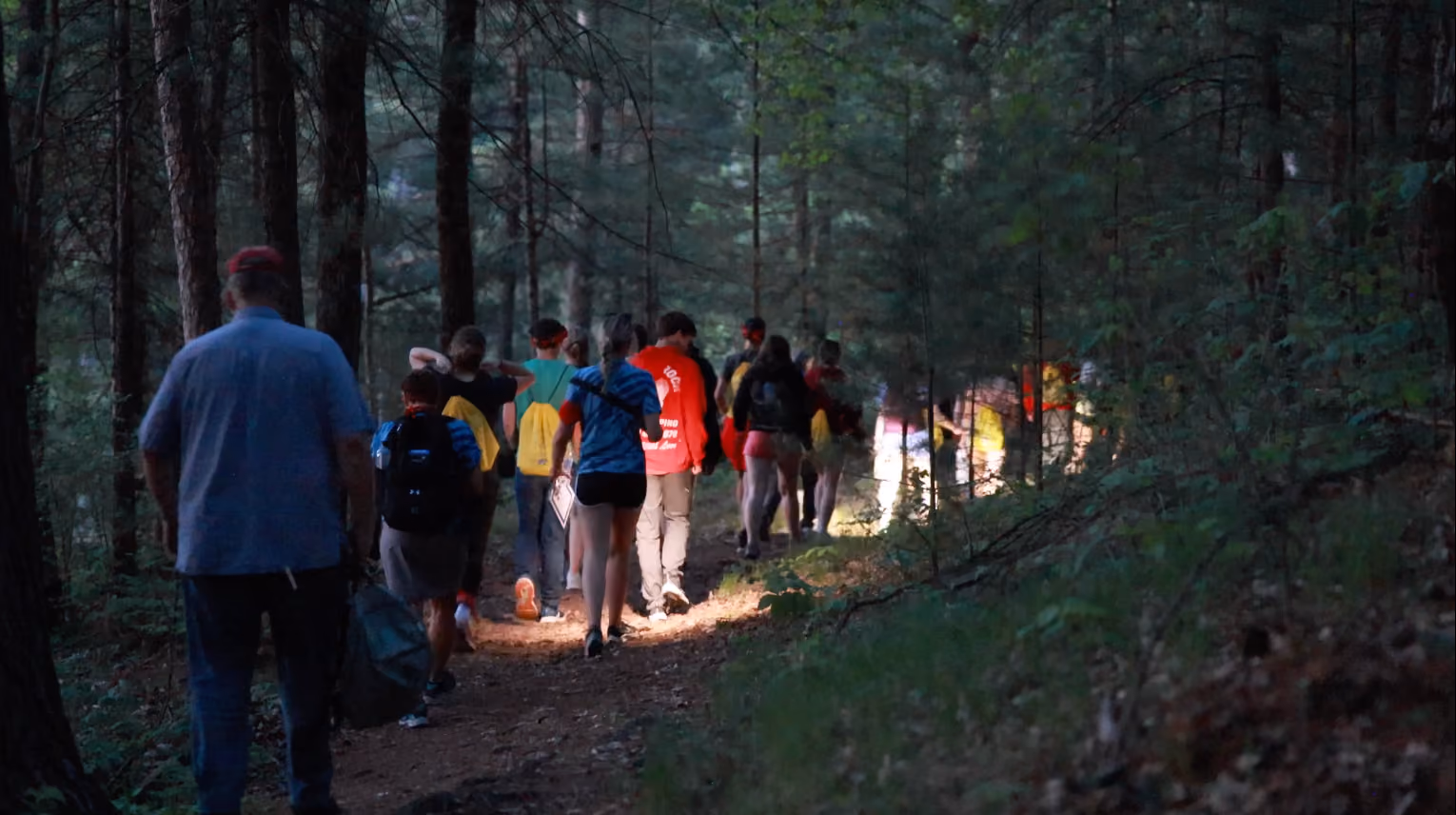 Students on a RYLA 2024 service project at Camp Upham Woods