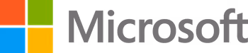 Microsoft logo featuring four colored squares in red, green, blue, and yellow next to the word 'Microsoft'.