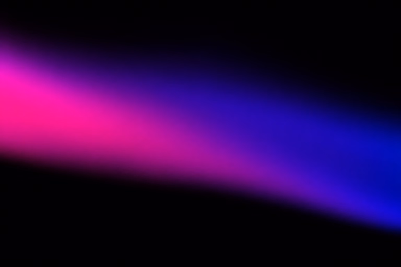 Diagonal gradient of vibrant pink blending into deep blue on a black background.