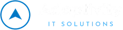 Adeptivity IT Solutions logo featuring a stylized blue circular arrow pointing upward beside the company name.