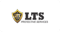 LTS Protective Services shield emblem with text on a white background.
