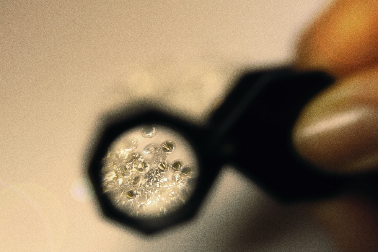 Close-up of precious metals ready for evaluation