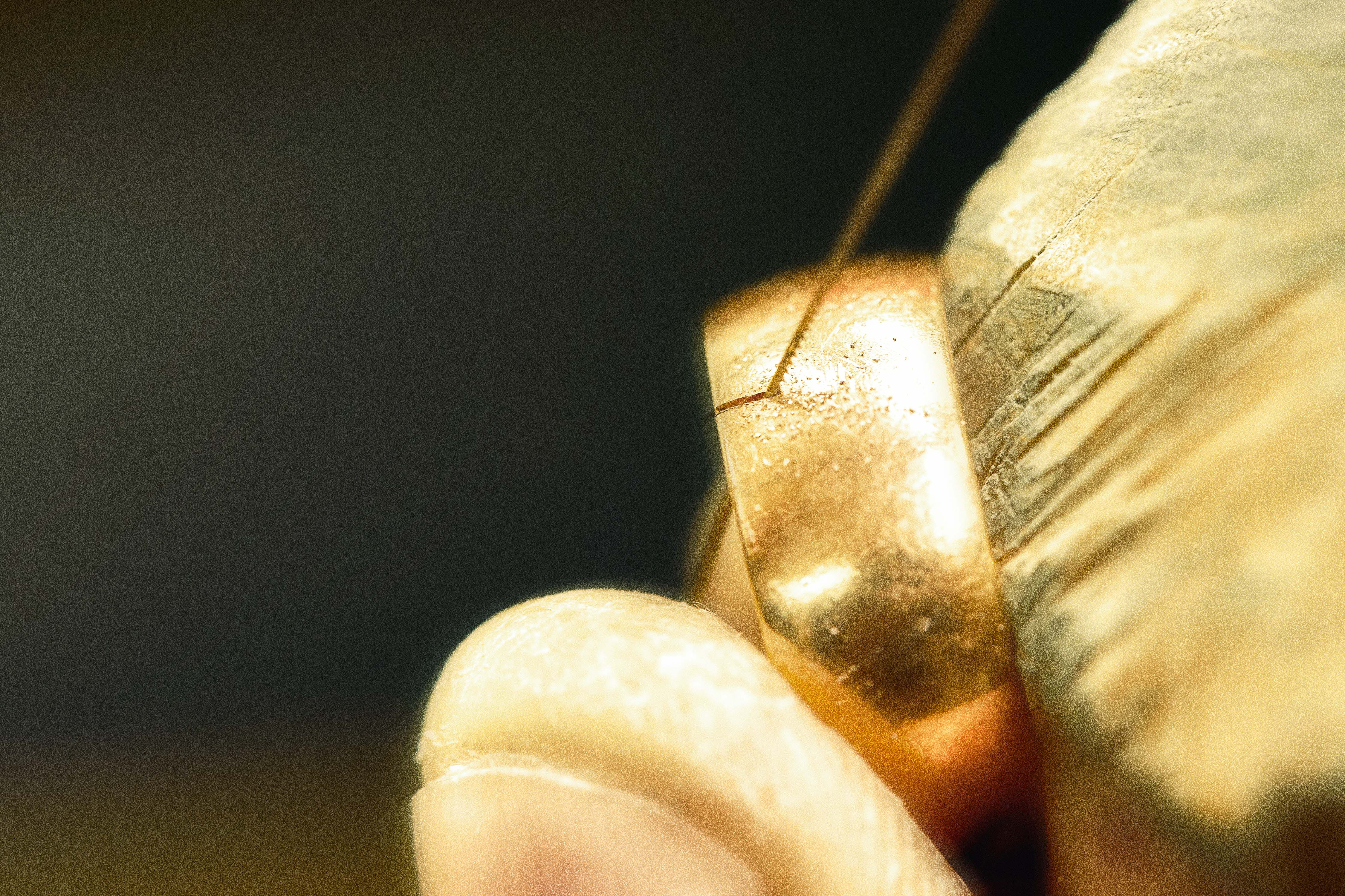 Gold watch with a diamond set dial