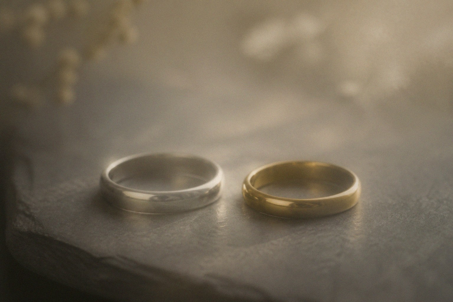 Close-up of platinum jewelry detail