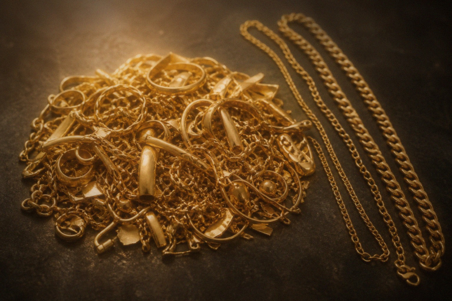 Gold jewelry prepared for quote and insured shipping