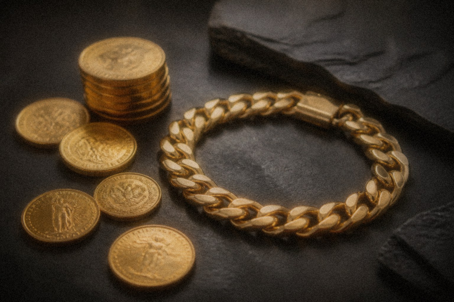 Gold items prepared to start a free quote
