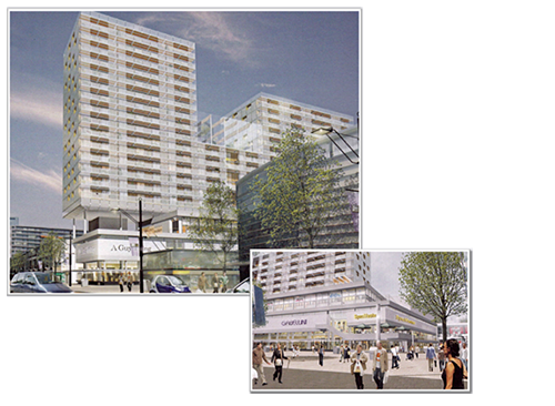 image of a busy downtown area for a mobility and transportation business [background image]