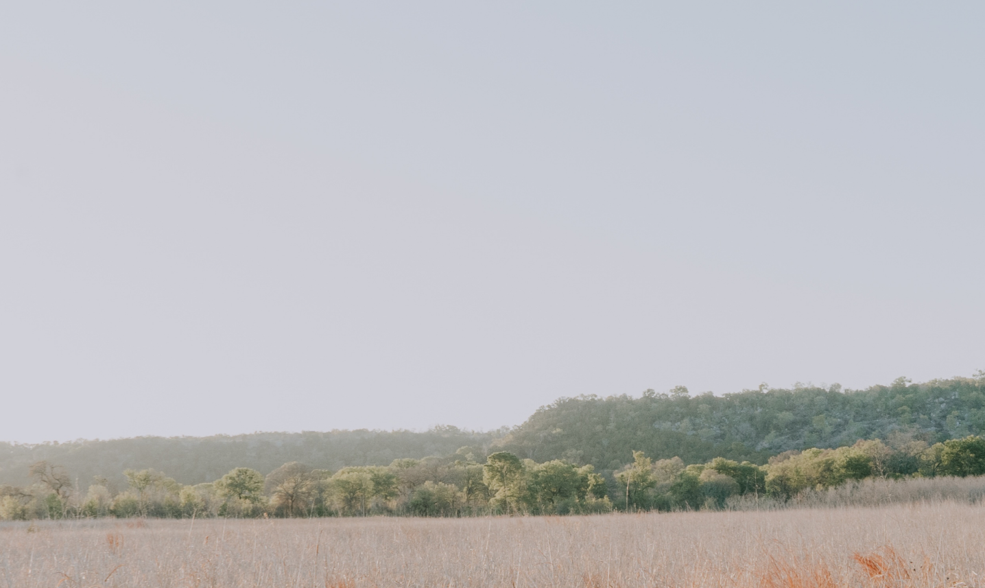 Sunset over a field