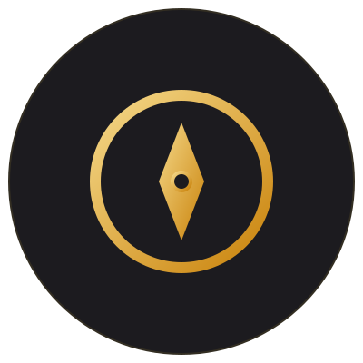 Compass icon representing staying on track