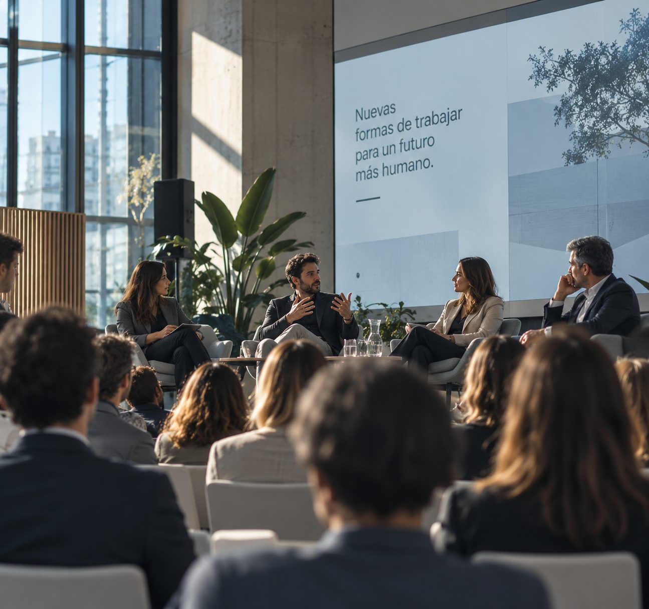 Ponencia con datos en un encuentro BeFlex