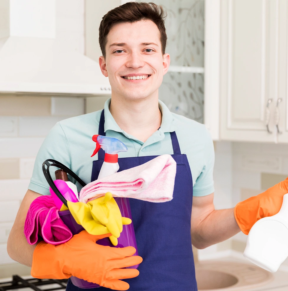 A happy cleaner