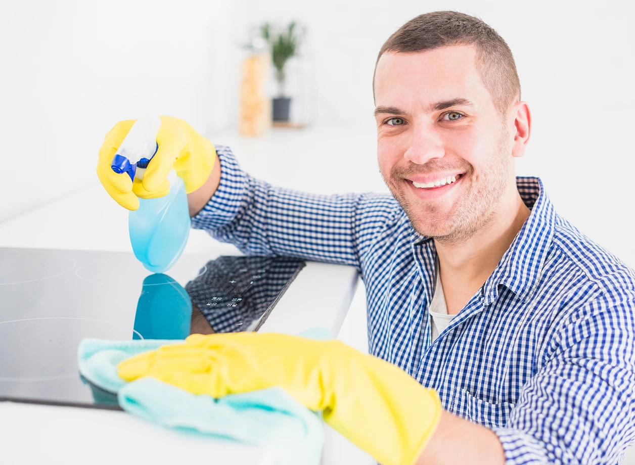 A happy cleaner