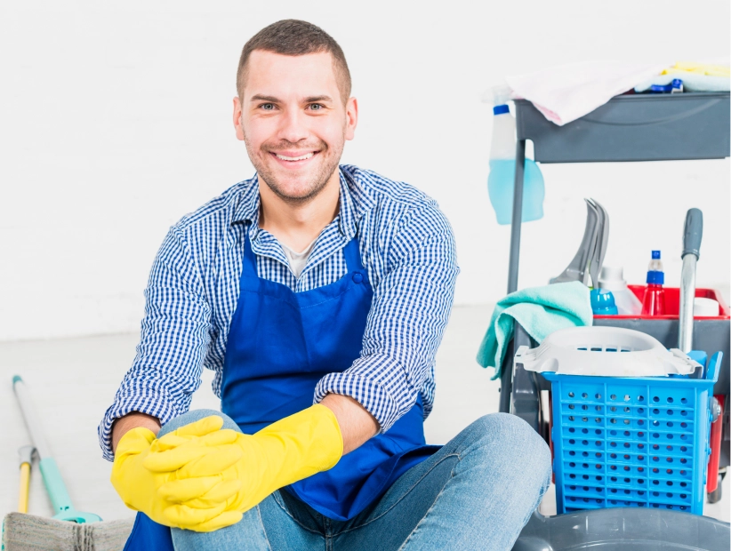 A happy cleaner