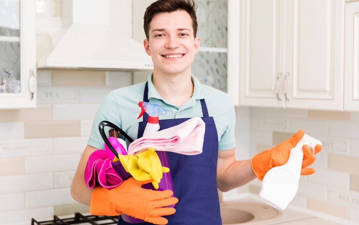 A happy cleaner